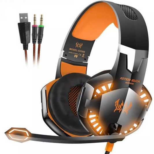 AURICULARES GAMER CON MICROFONO G2000 G1-TODO LO QUE NECSITAS PARA GANAR